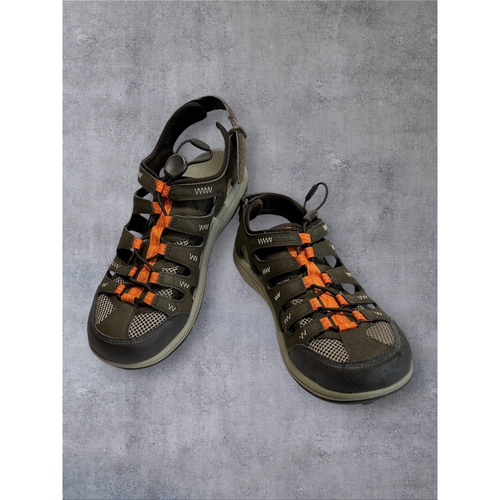 Merrell All Out‎ Blaze Sieve Mens 9 Brown Orange EUC Hiking Water Sandals